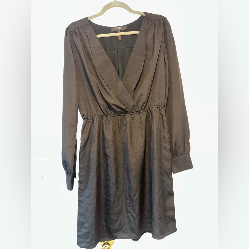 BCBG black Long Sleeve Dress